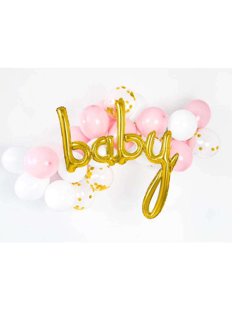 PartyDeko Folienballon Baby Gold main product photo