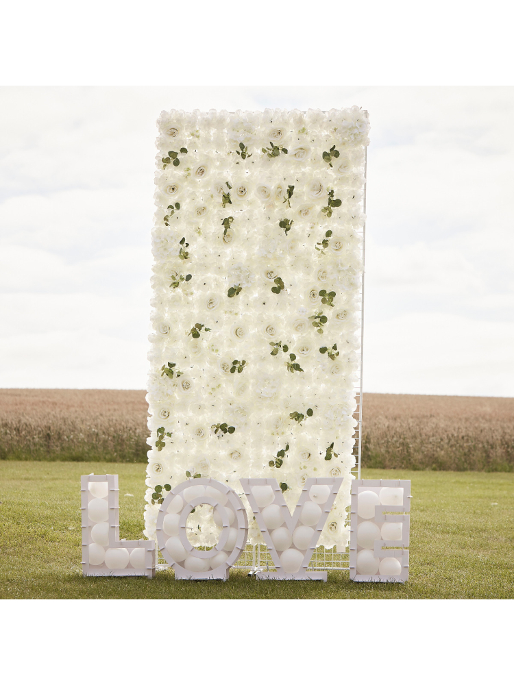 Ginger Ray PAMA-101 Weiß Rosen Backdrop main product photo