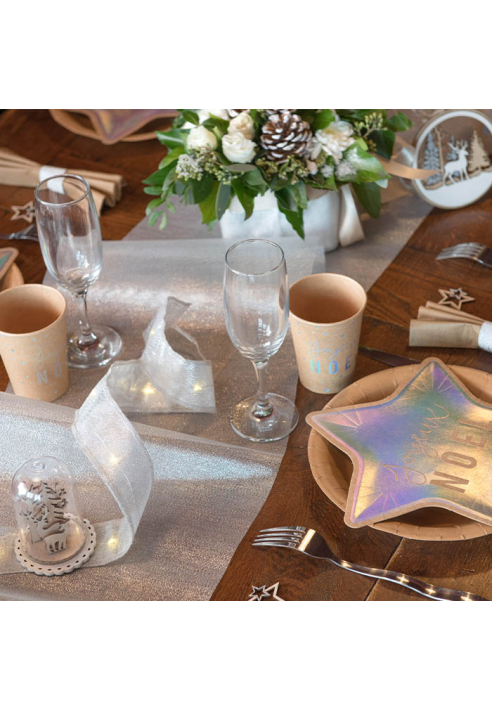 Santex Metallic Silber Tischläufer