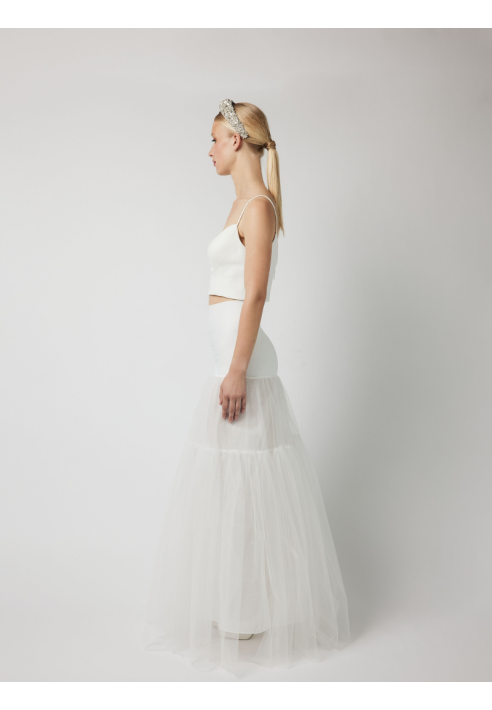 PO-PC75-150J A-Linien-Petticoat, ultraleicht – Ivory