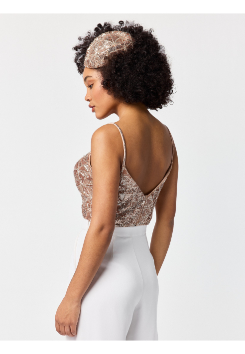 Poirier T-75423 Top | Pailletten