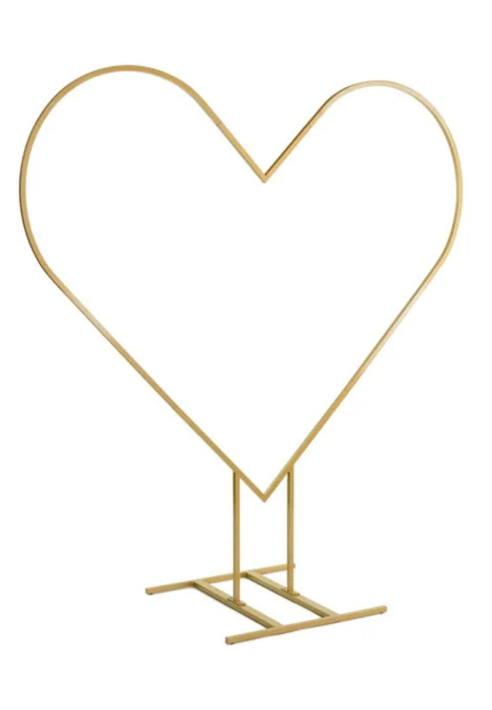 PartyDeko Herz Backdrop Gold ()