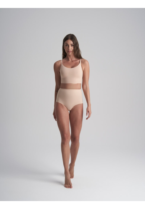 BYE BRA Sculpting Mid Waist Brief Beige