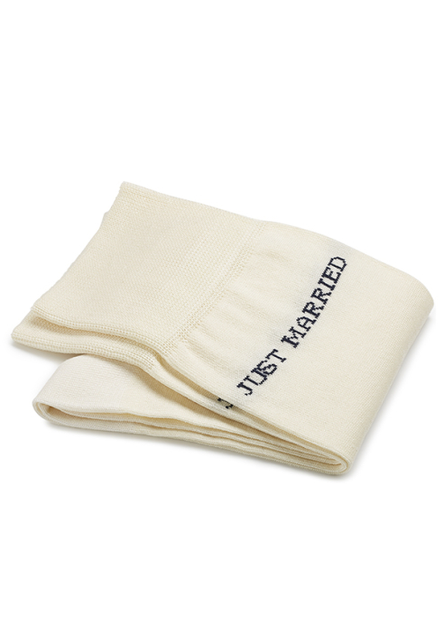 Carlo Lanza Just Married Elfenbeinweiße Baumwollsocken