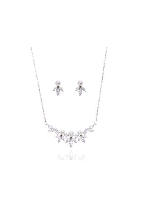 G. Westerleigh DZ0509S Brautschmuck Set Silber