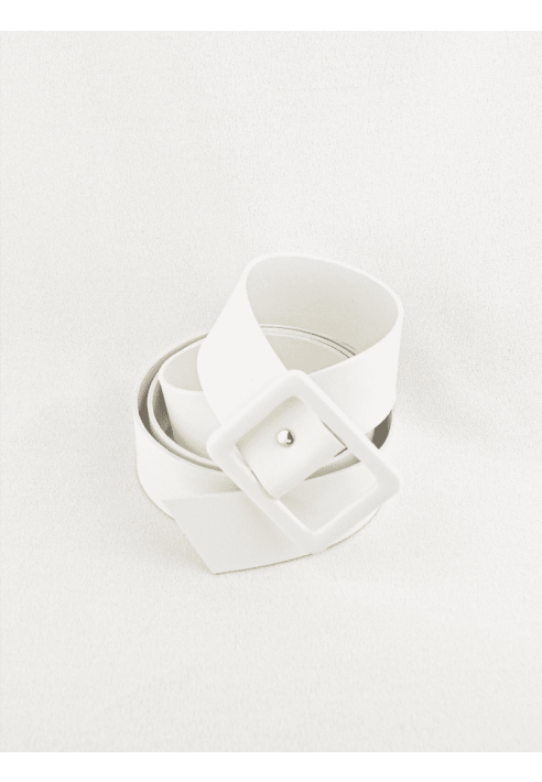 Forever & Eva G1009 Kunstleder Gürtel Elfenbein