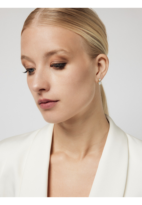 Poirier Trend Ohrringe Gold mit Swarovski-Kristallen ()