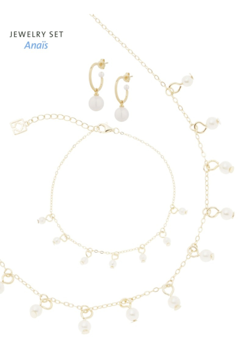 Poirier JS-00 Brautschmuck Set Anaïs Gold