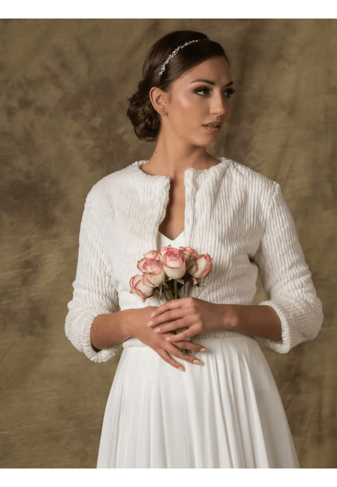 Novias Fresia Kunstfelljacke Elfenbein ()