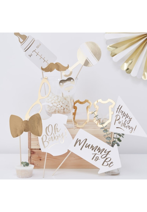 Ginger Ray Photo Booth Props "Baby Shower" | Oh baby! ()
