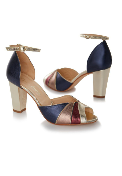Rachel Simpson Brooke Navy-38 Brautschuhe Zweite Wahl ()