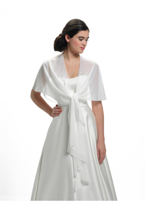 Poirier Runde Stola aus Crêpe Georgette S153 ()