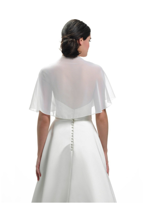 Poirier Runde Stola aus Crêpe Georgette S153