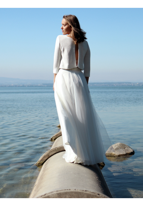 Forever & Eva P5310S Braut-Strickjacke Silber ()