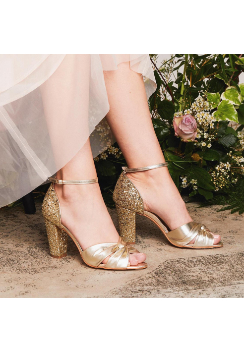 Rachel Simpson Candyfloss Gold Brautschuhe