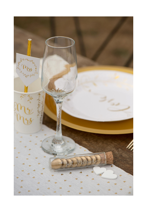 Glasröhrchen mit Korken Just Married (10cm)