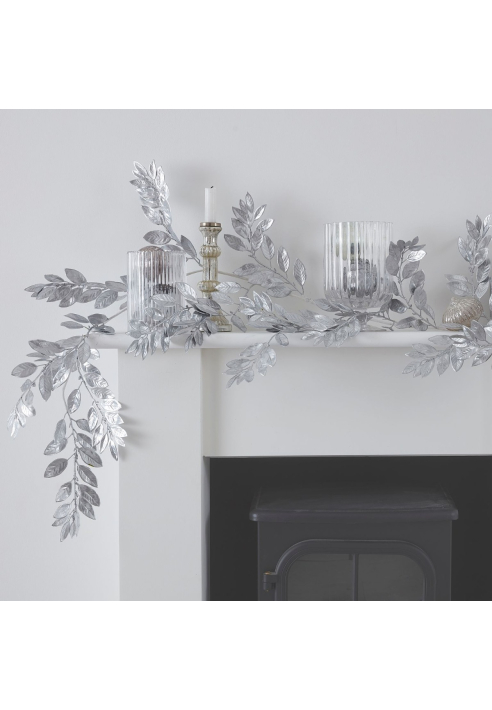 Ginger Ray SIL-418 Silver Glitter Dekoration Zweig Silber