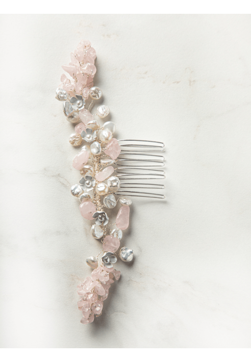 Sally Jane Bridal Gaia Haarkam Silber