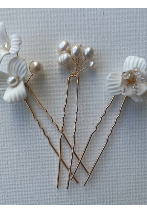 Sally Jane Bridal Senna Haarnadeln Gold