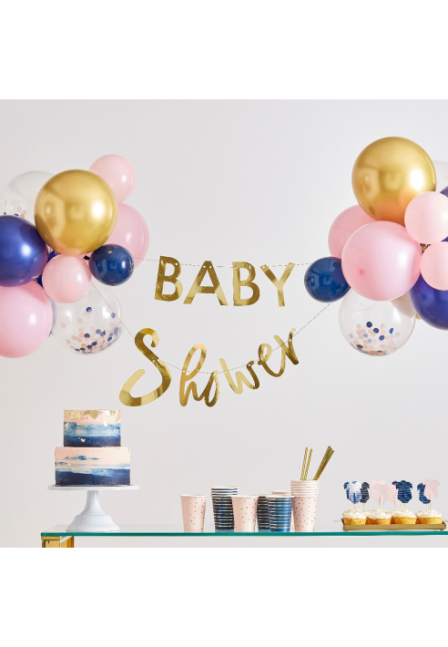 Ginger Ray GR-111 Gender Reveal Girlande mit Luftballons