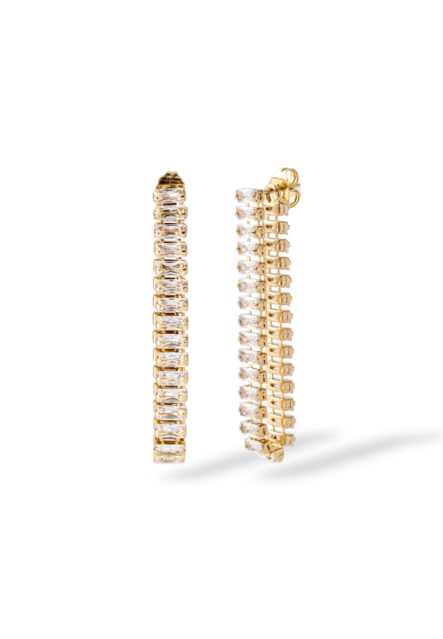 Abrazi Baguette Double Ohrringe Gold ()