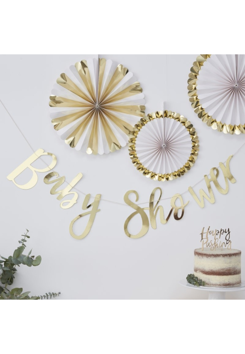 Ginger Ray Golden Baby Shower Girlande| Oh baby! ()