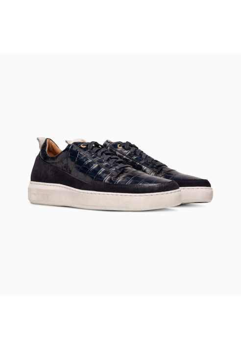 Paulo Bellini Rome Hochzeit Sneaker Blue Croco
