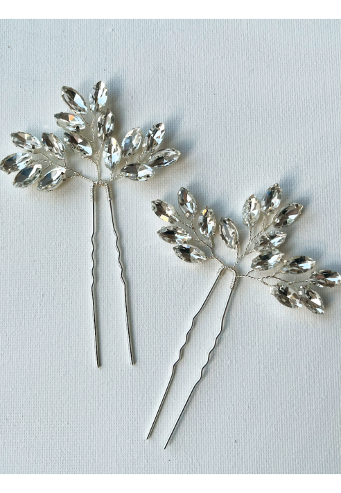 Sally Jane Bridal Esther Haarnadeln Silber