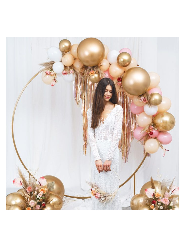 PartyDeko Gold Backdrop Frame Kreis, 2m main product photo