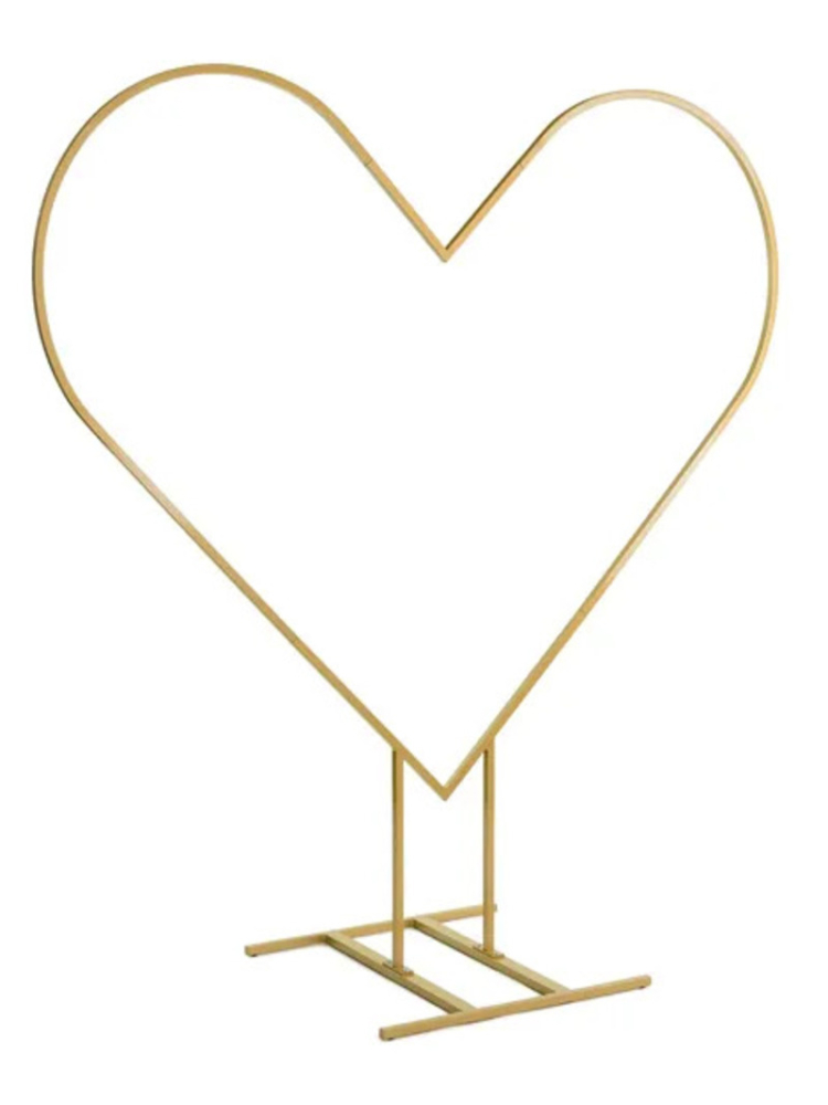 PartyDeko Herz Backdrop Gold main product photo