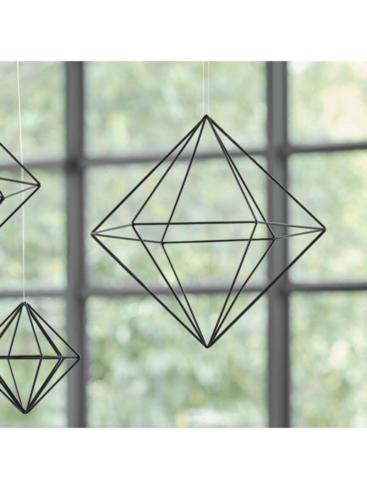 Ginger Ray BW-418 Geometrische Dekoration Schwarzem Metall - Large main product photo