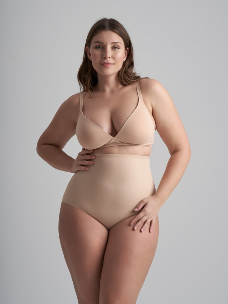 BYE BRA Sculpting High Waist Brief Beige main product photo