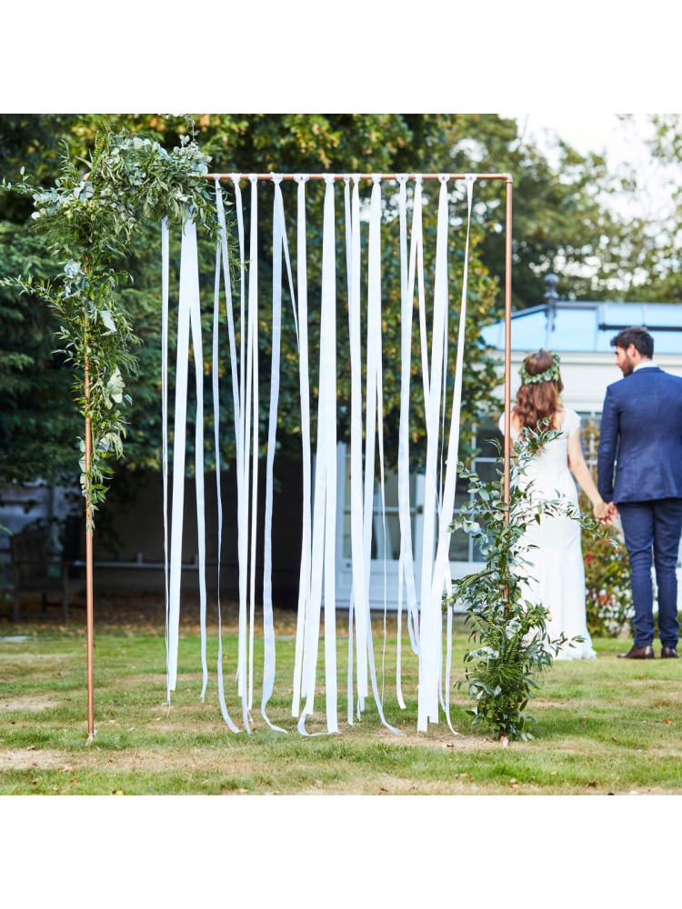 Ginger Ray BR-303 Botanical Wedding Weißer Bandhintergrund main product photo