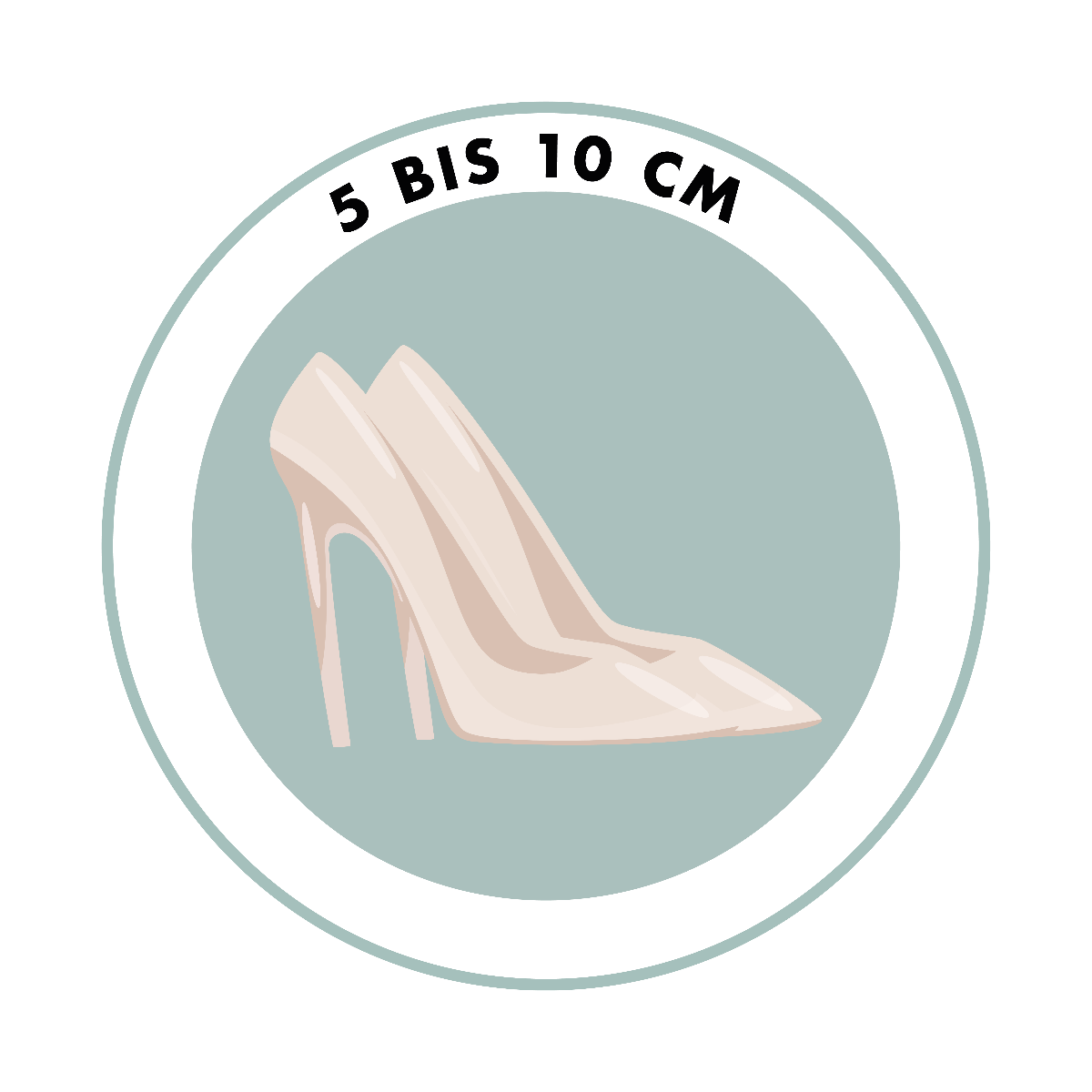 High heel 5 bis 10 cm